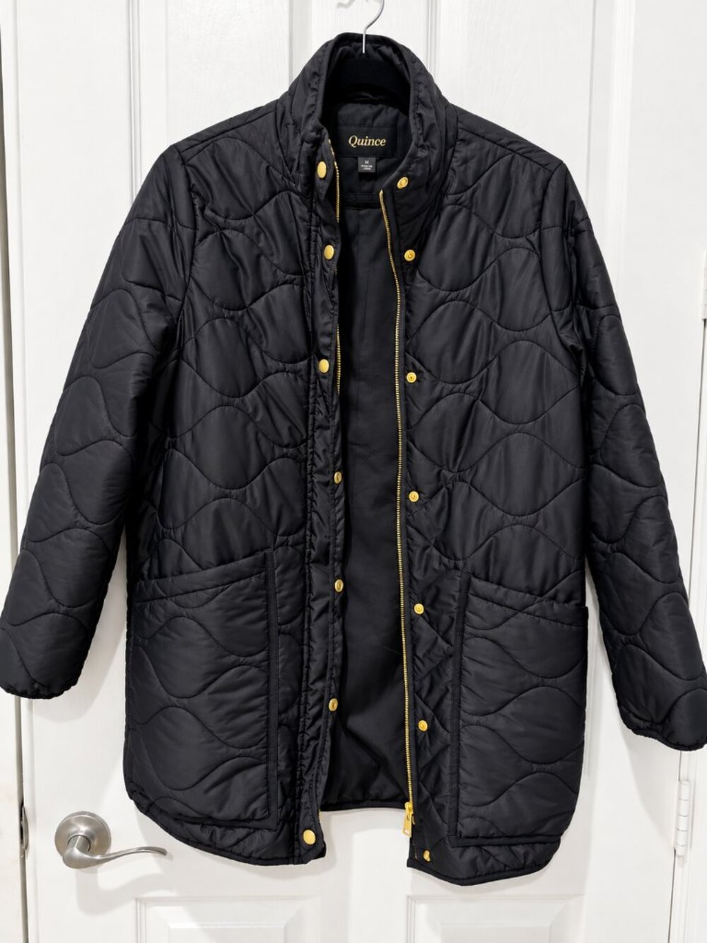 Quince Minimalist Quiet Luxury Featherless Quilted Long Puffer Jacket Men’s M